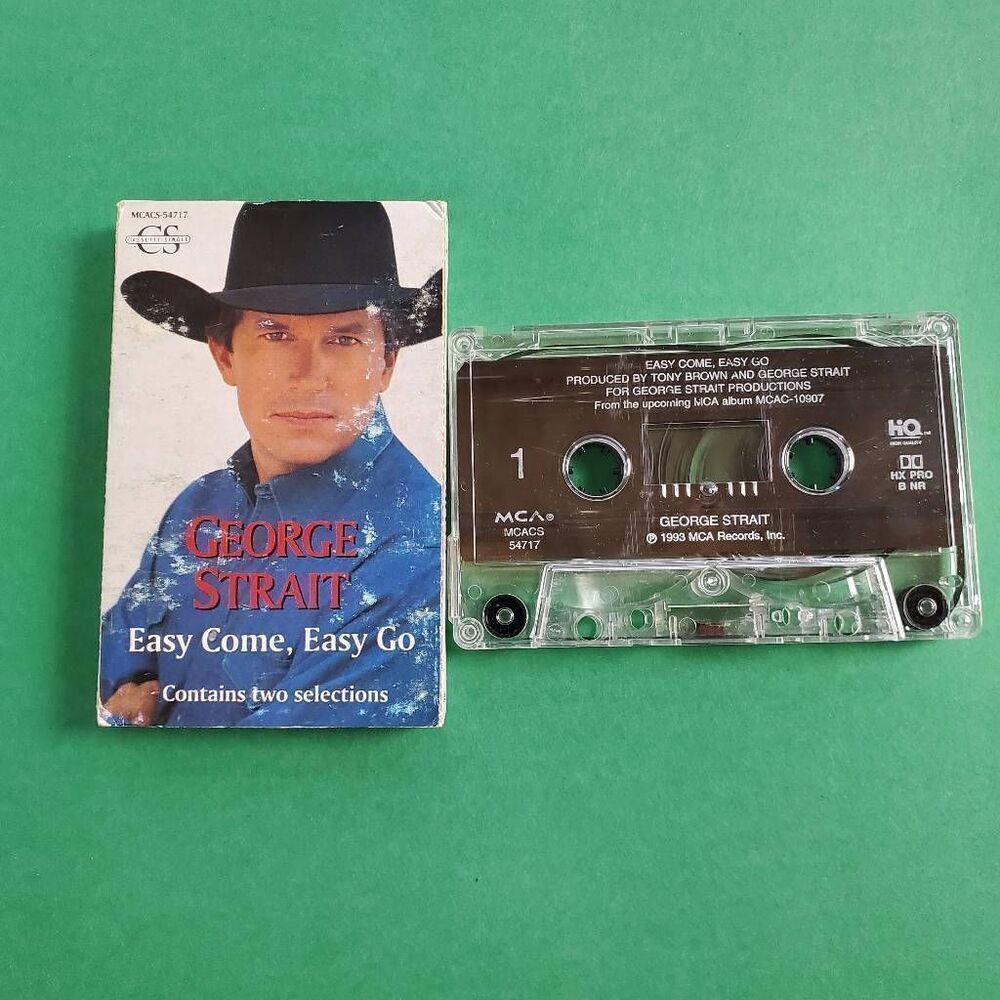 George Strait – Easy Come, Easy Go Cassette Single 1993 MCA Records Country